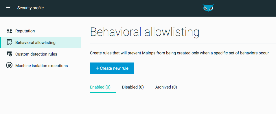 Behavioral Allowlisting Overview
